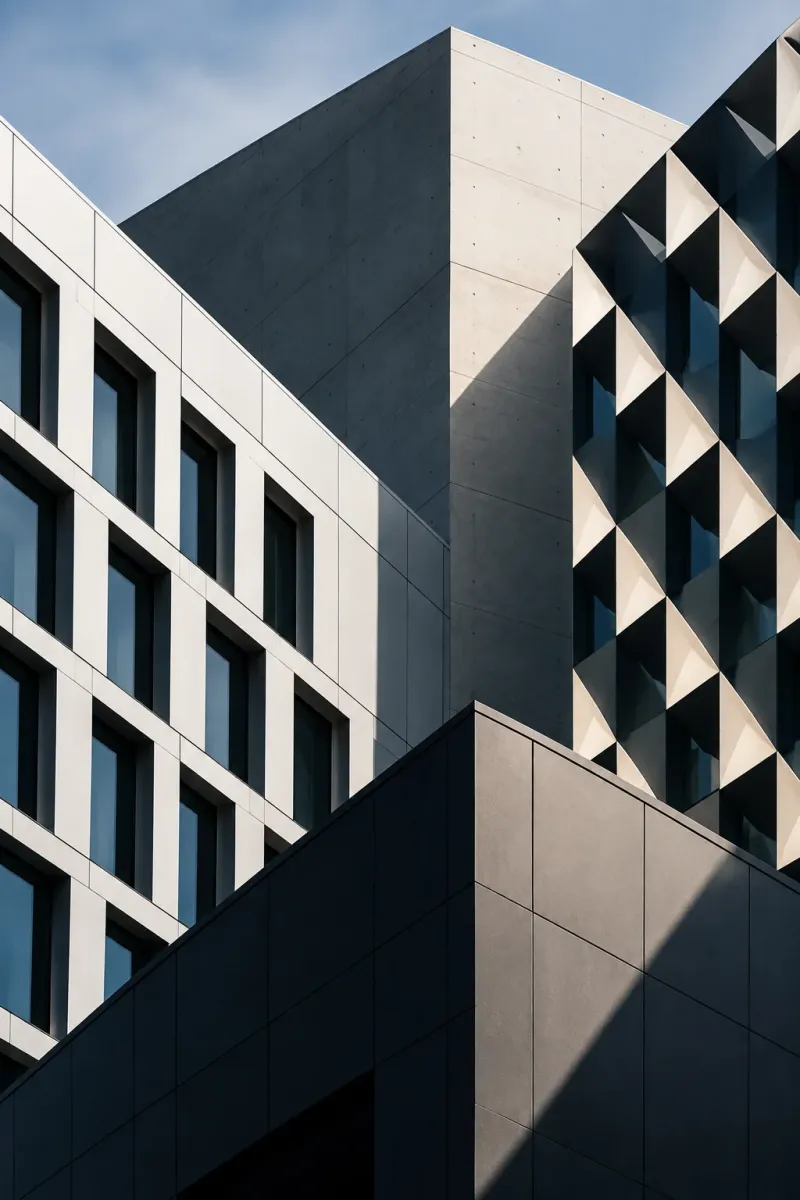Abstract Geometric Building Facades wallpaper preview