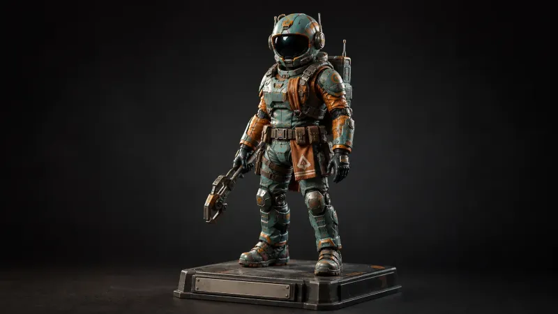 Battle Ready 3D Action Figure Wallpaper wallpaper preview