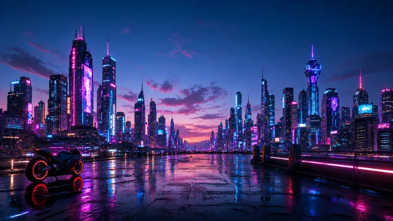 Cyberpunk Dual Monitor wallpaper preview