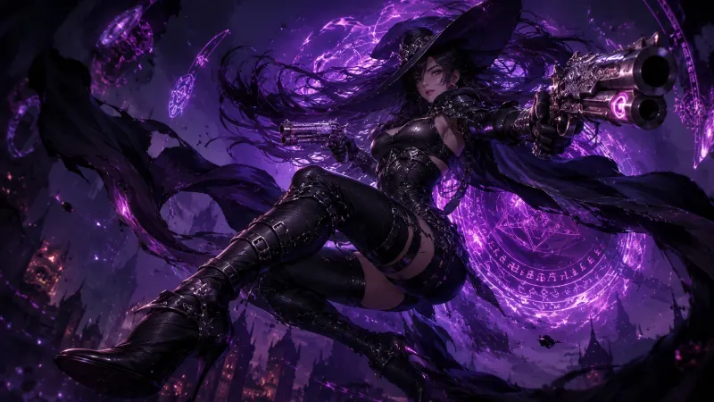 Dark Witch Action Wallpaper wallpaper preview