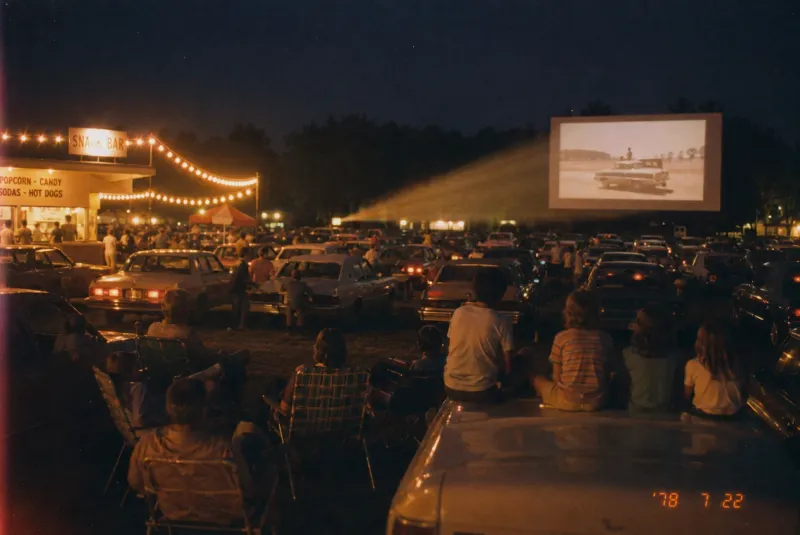 Drive-In Nights Retro Film Cinema Wallpaper wallpaper preview