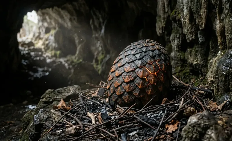Ember Shell Photorealistic Dragon Egg Wallpaper wallpaper preview