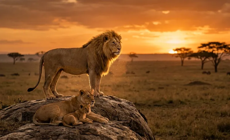 Family Pride Lion Wildlife Wallpaper wallpaper preview