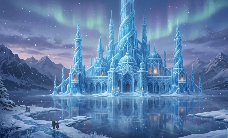 Frozen Majesty Ice Palace Fantasy Wallpaper wallpaper preview