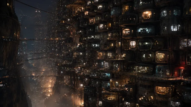 Future Canyon Megacity Wallpaper wallpaper preview