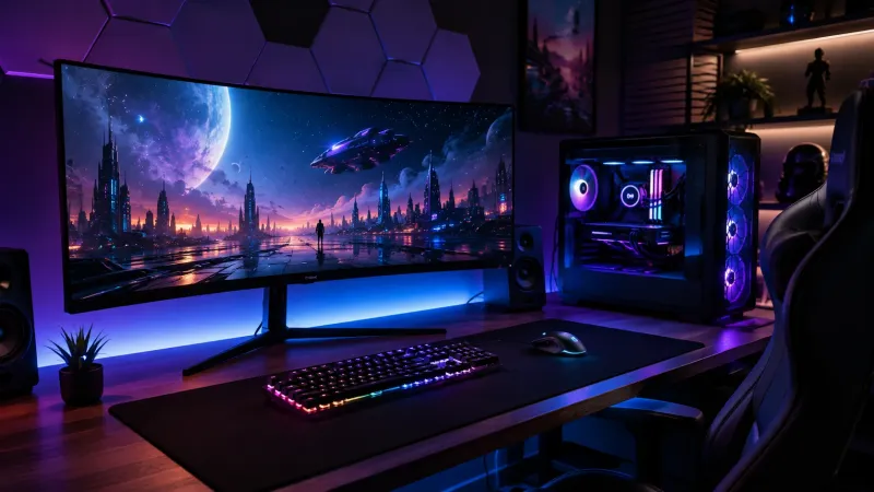 Gaming Battlestation wallpaper preview