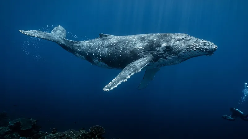 Gentle Giant Whale Underwater Wallpaper wallpaper preview