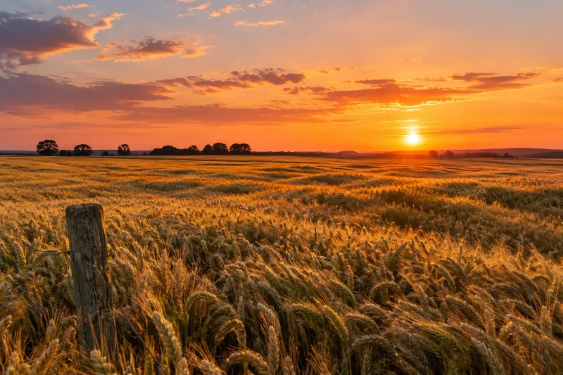 Golden Hour Fields Nature Wheat Wallpaper wallpaper preview