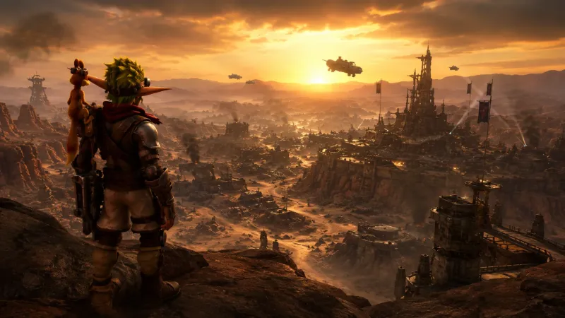 Jak 3 Inspired: The Wasteland at Sunset wallpaper preview