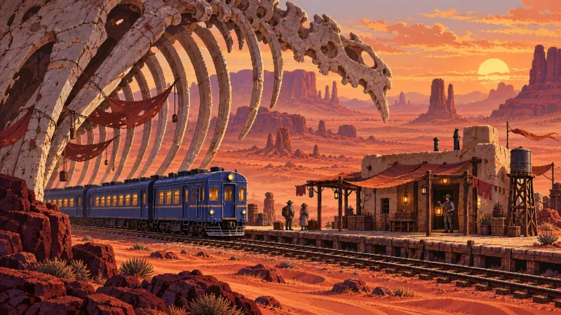 Last Train Through the Bone Desert wallpaper preview