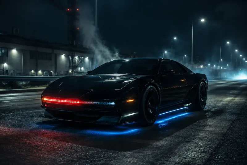 Midnight Phantom Futuristic Black Sports Car wallpaper preview