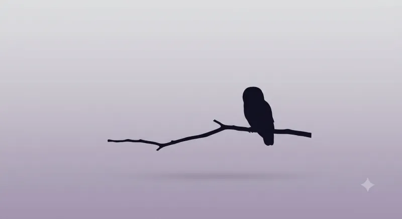 Minimalist Owl Silhouette Calm Modern Wildlife Wallpaper wallpaper preview
