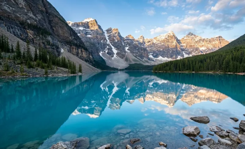 Mirror Peaks Alpine Lake Nature Wallpaper wallpaper preview