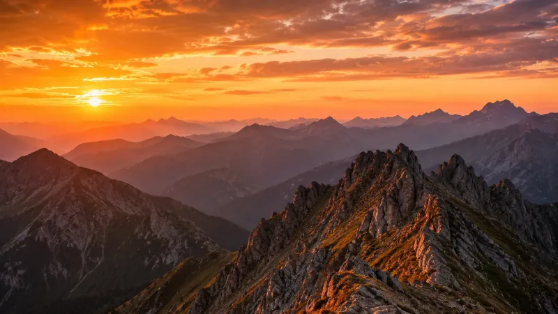 Mountain Sunset Desktop wallpaper preview