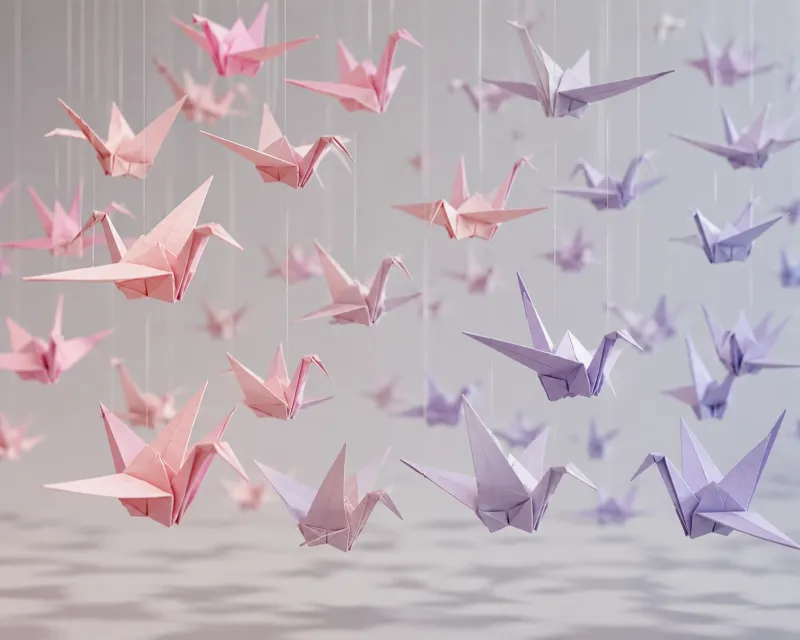 Paper Flight 3D Origami Crane Wallpaper wallpaper preview