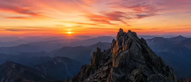 Sunset Mountain Peak wallpaper preview