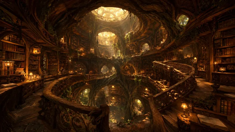 Treehouse Library Architecture Wallpaper wallpaper preview