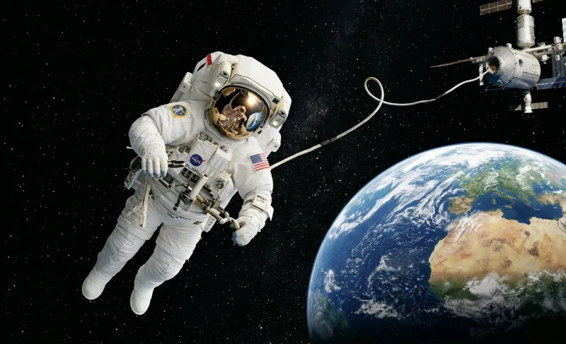 Weightless Astronaut Spacewalk Wallpaper wallpaper preview