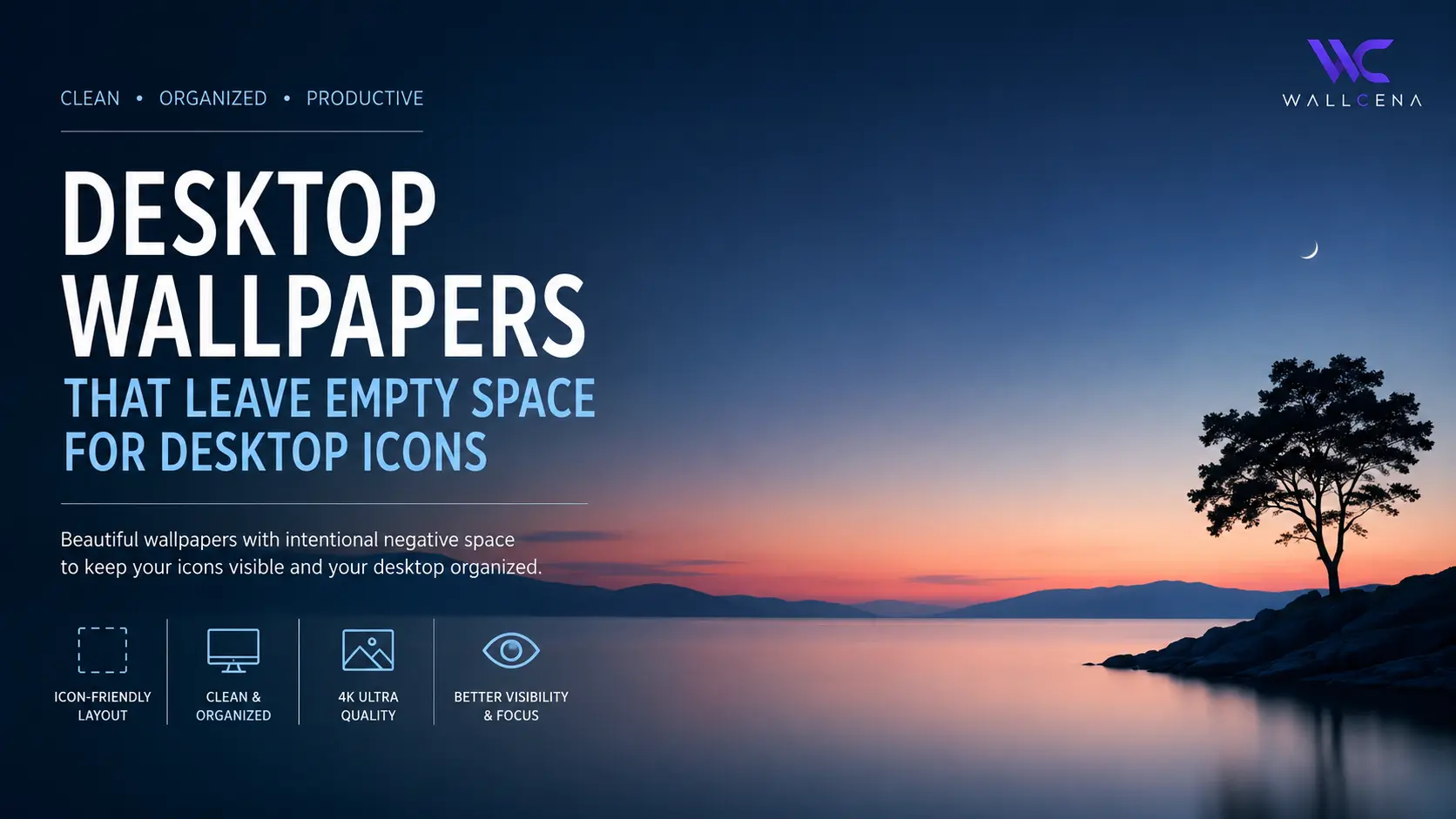 Desktop Wallpapers That Leave Empty Space for Desktop Icons