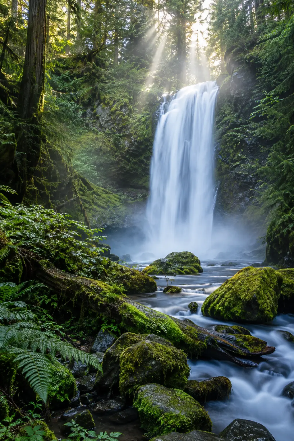 Ancient Falls Nature Waterfall Wallpaper wallpaper full preview