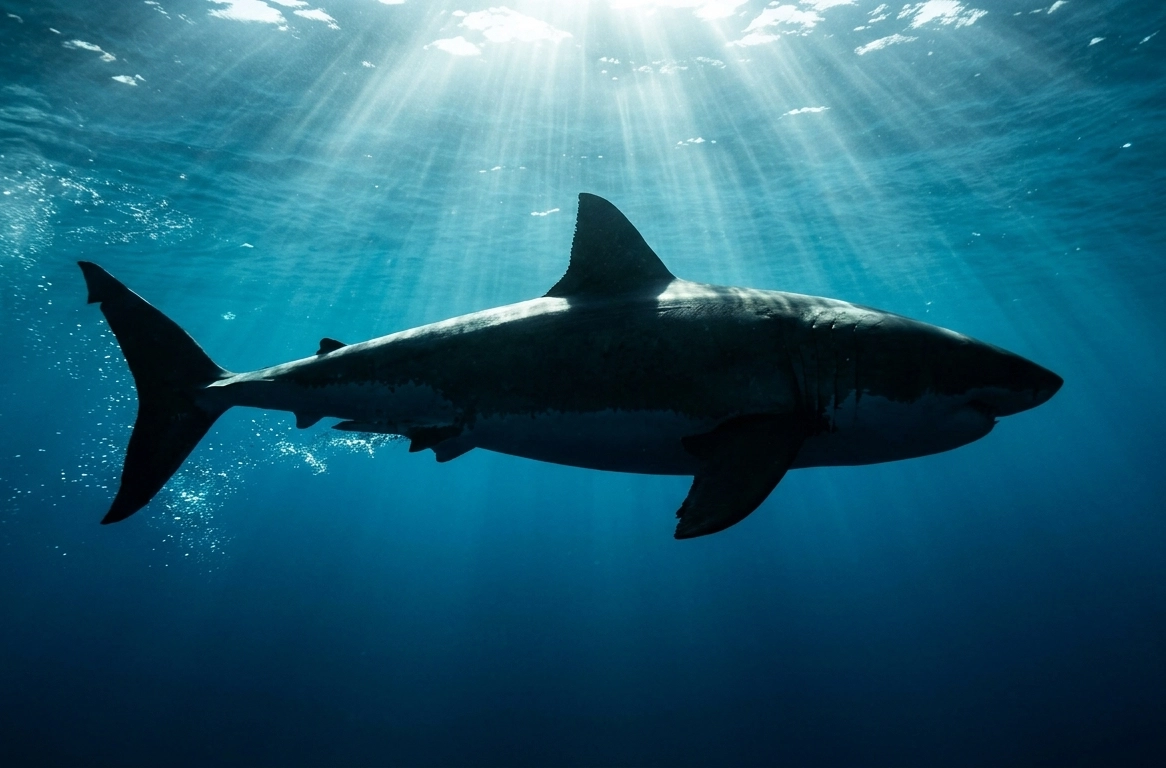 Apex Silhouette Shark Underwater Wallpaper wallpaper full preview