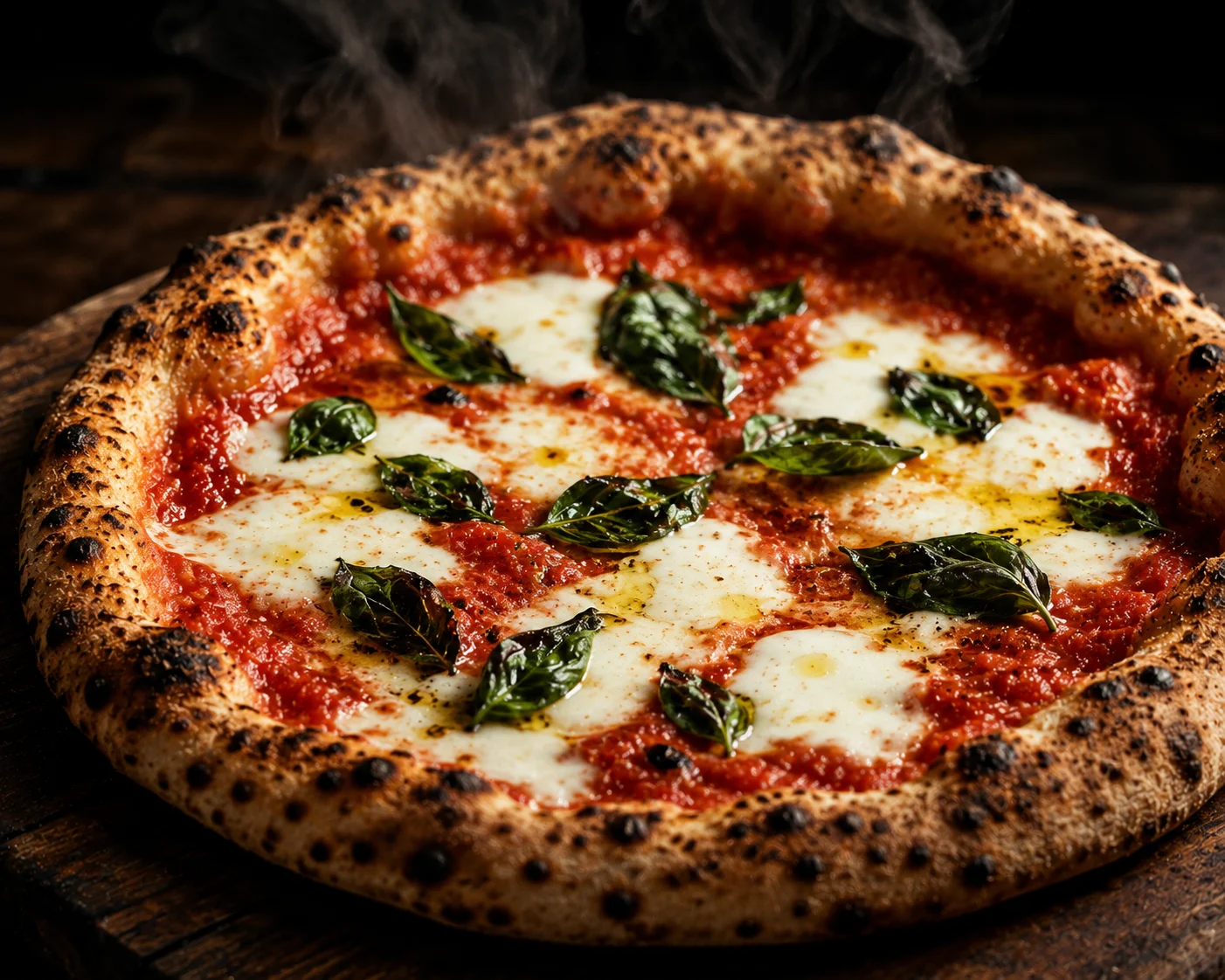 Classic Margherita Editorial Pizza Wallpaper wallpaper full preview