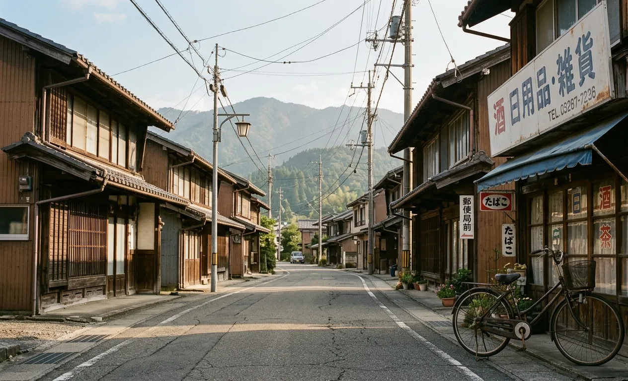 Countryside Calm Lo-Fi Japan Street Wallpaper wallpaper full preview