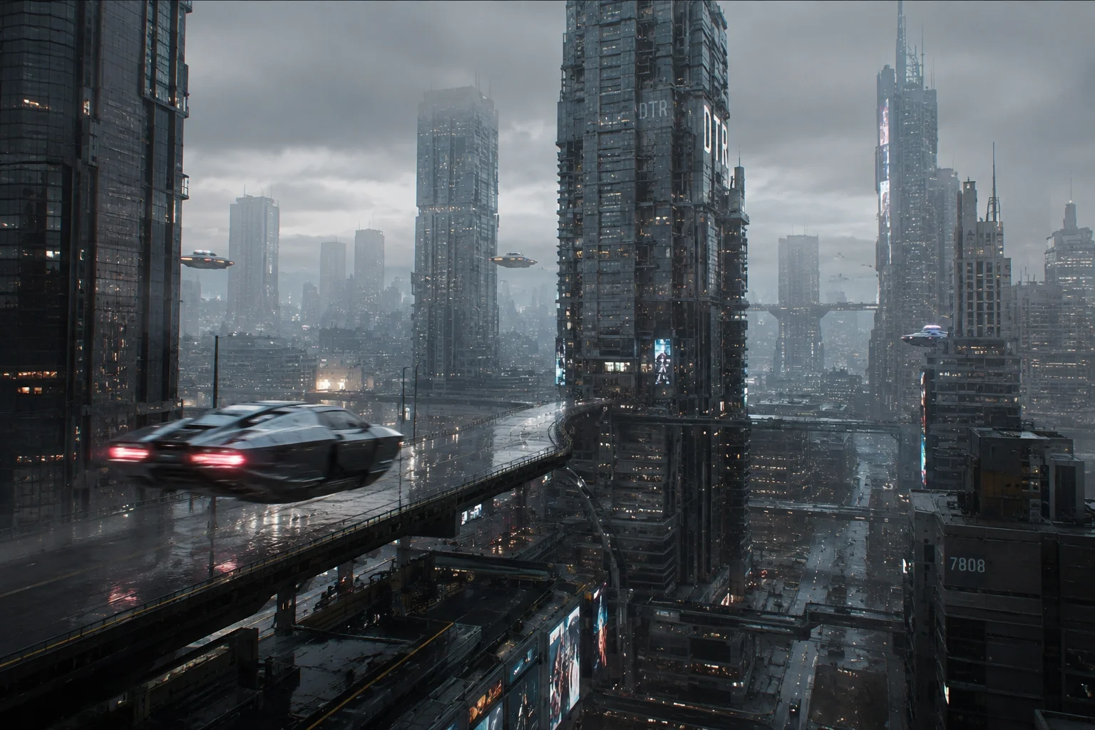 Cyberpunk City 2155 – Hyper-Realistic Futuristic Metropolis with Flying Cars