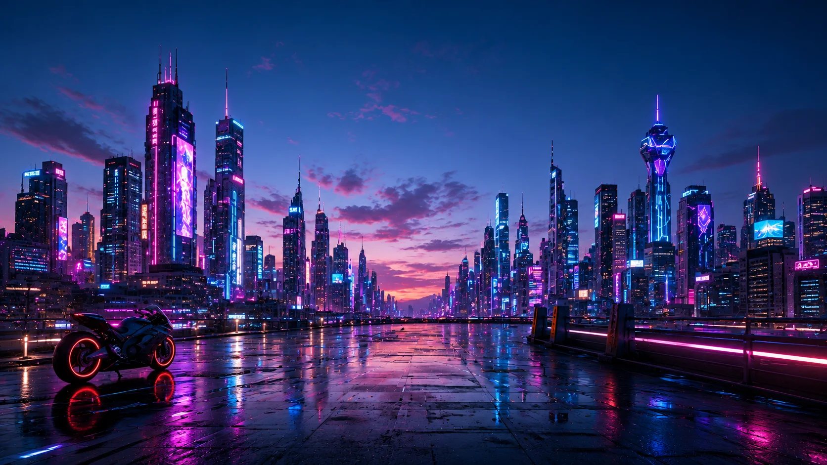Cyberpunk Dual Monitor wallpaper full preview