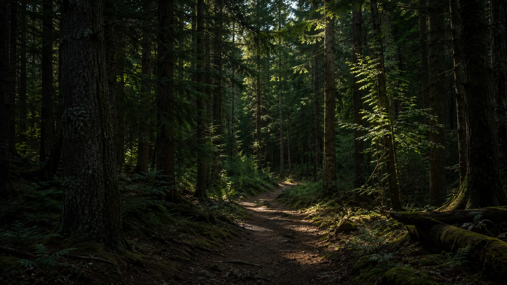 Dark Forest Path wallpaper full preview