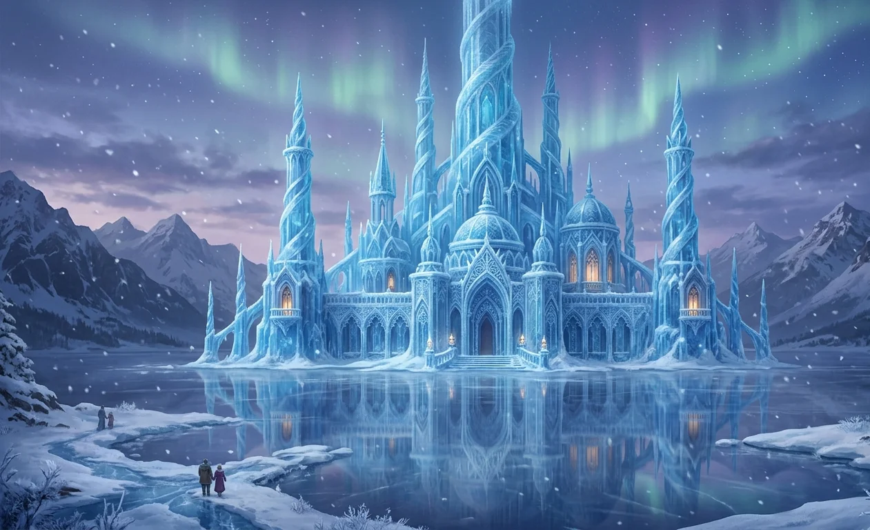 Frozen Majesty Ice Palace Fantasy Wallpaper wallpaper full preview
