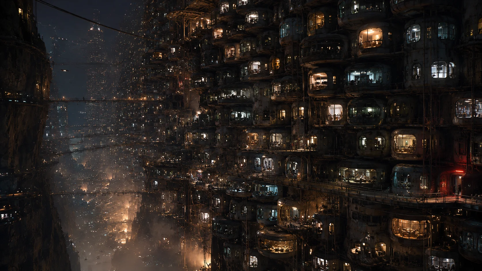 Future Canyon Megacity Wallpaper wallpaper full preview
