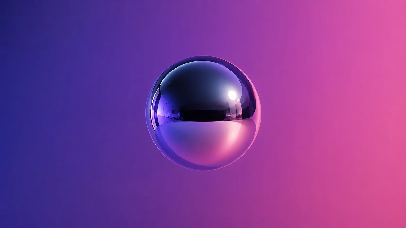Gradient Chrome Sphere wallpaper full preview