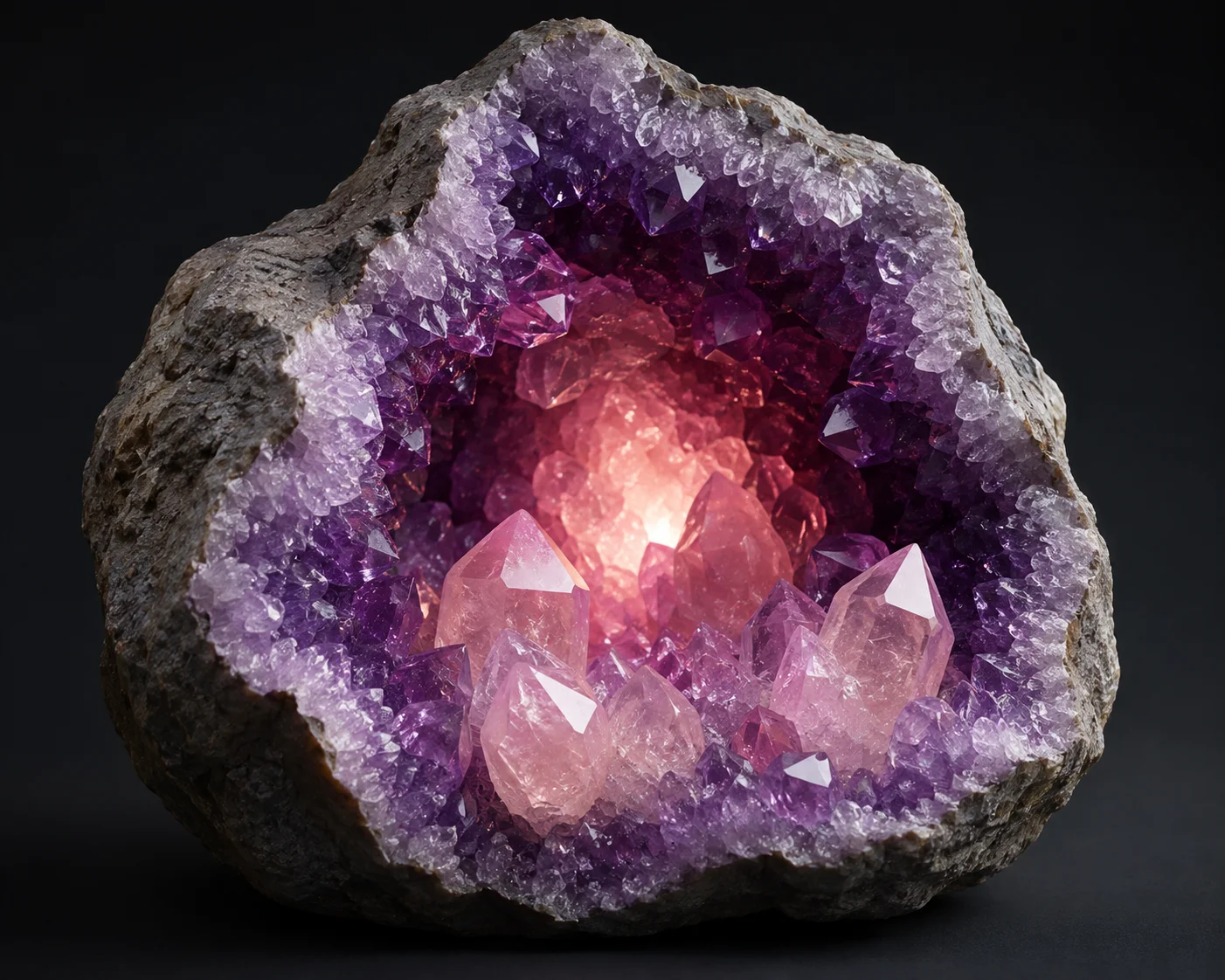 Hidden Glow 3D Geode Crystal Wallpaper wallpaper full preview
