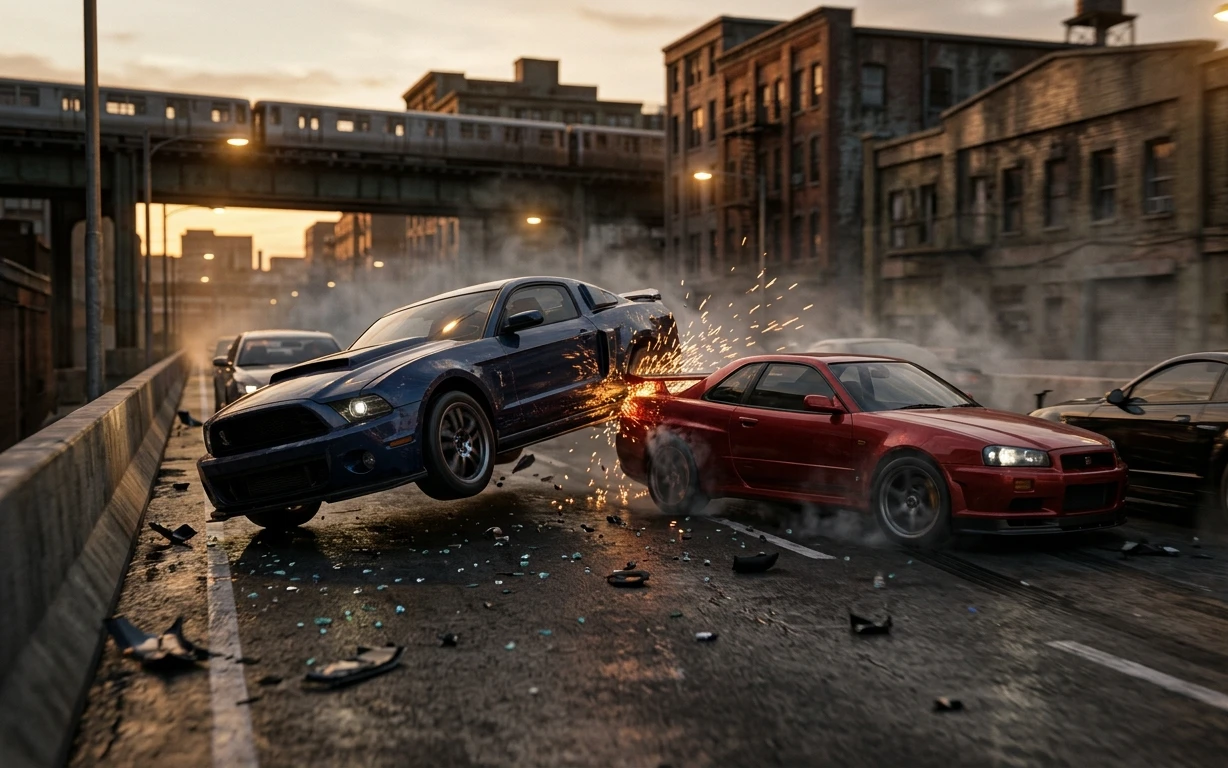 Impact Zone High-Speed Crash Wallpaper wallpaper full preview