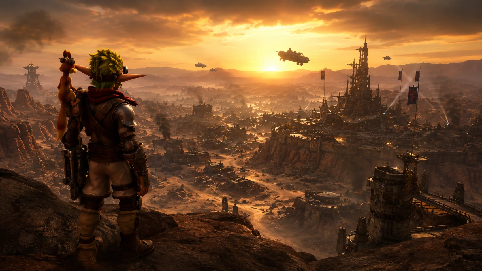 Jak 3 Inspired: The Wasteland at Sunset wallpaper full preview
