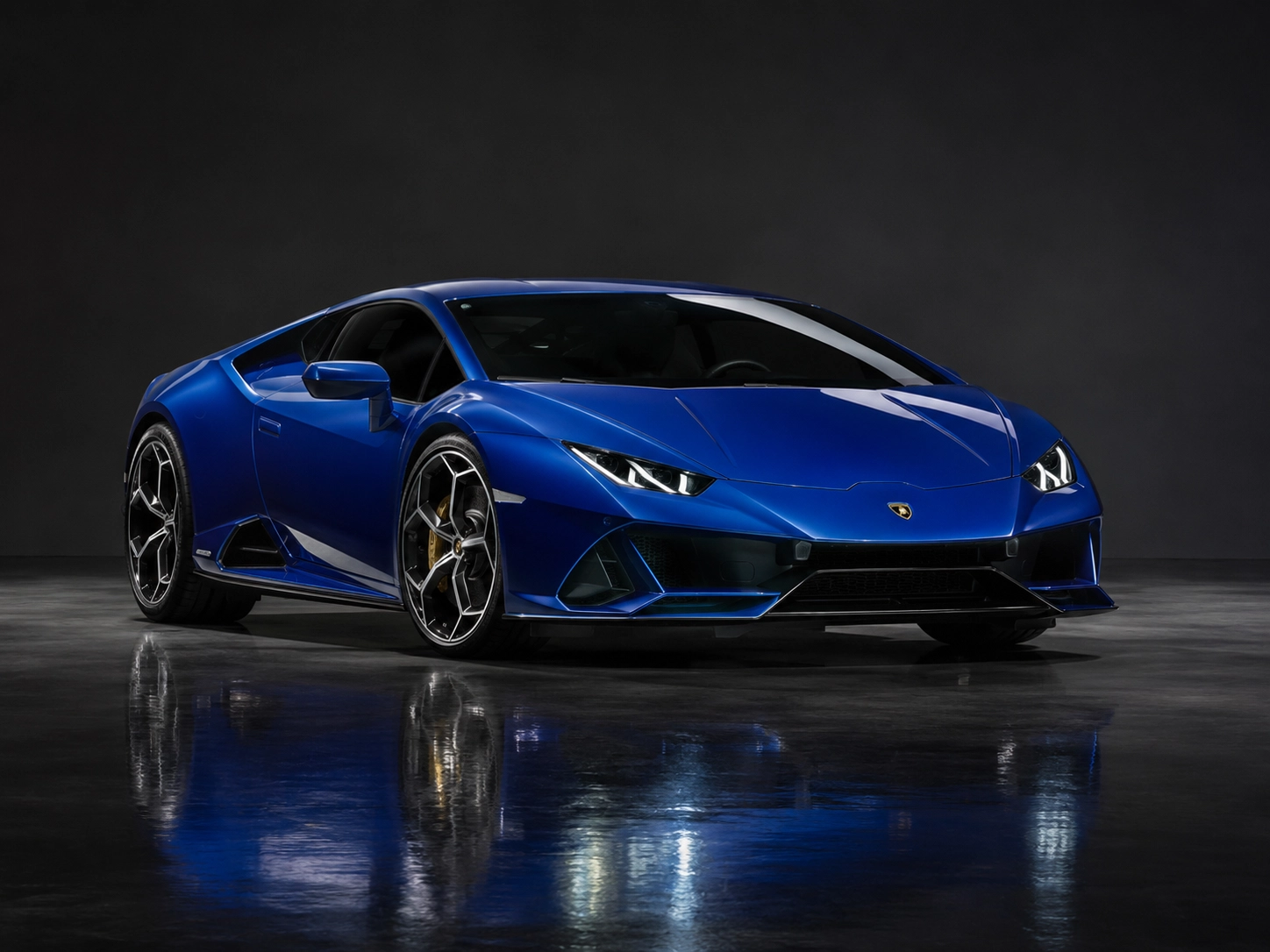 Lamborghini Huracán EVO Blu Cepheus Wallpaper 4K | Studio Quality wallpaper full preview