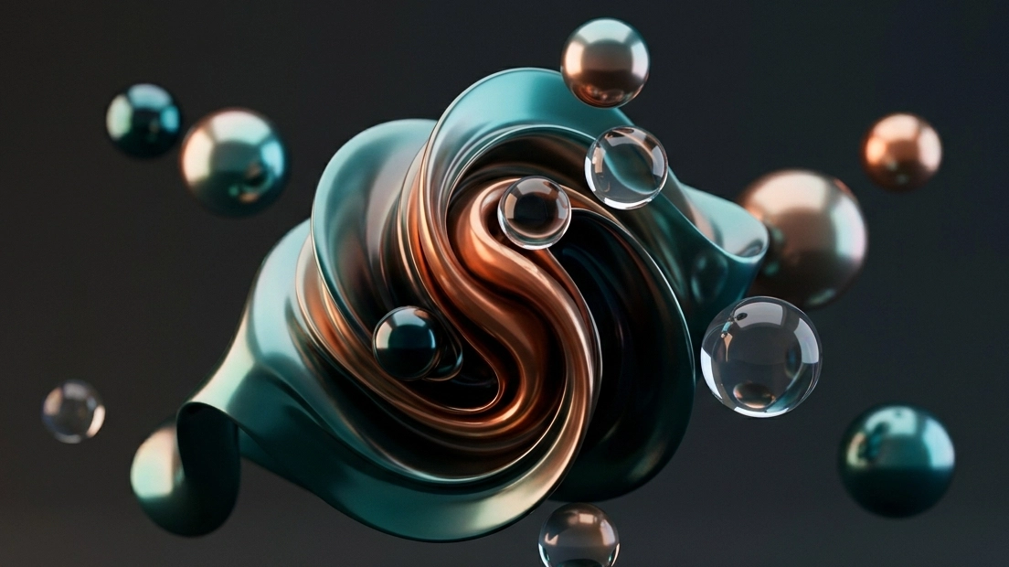 Liquid Motion 3D Fluid Sculpture Wallpaper