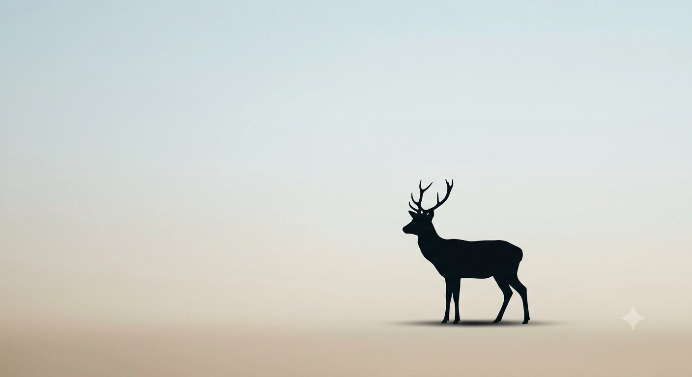 Minimalist Deer Silhouette Elegant Modern Wildlife Wallpaper