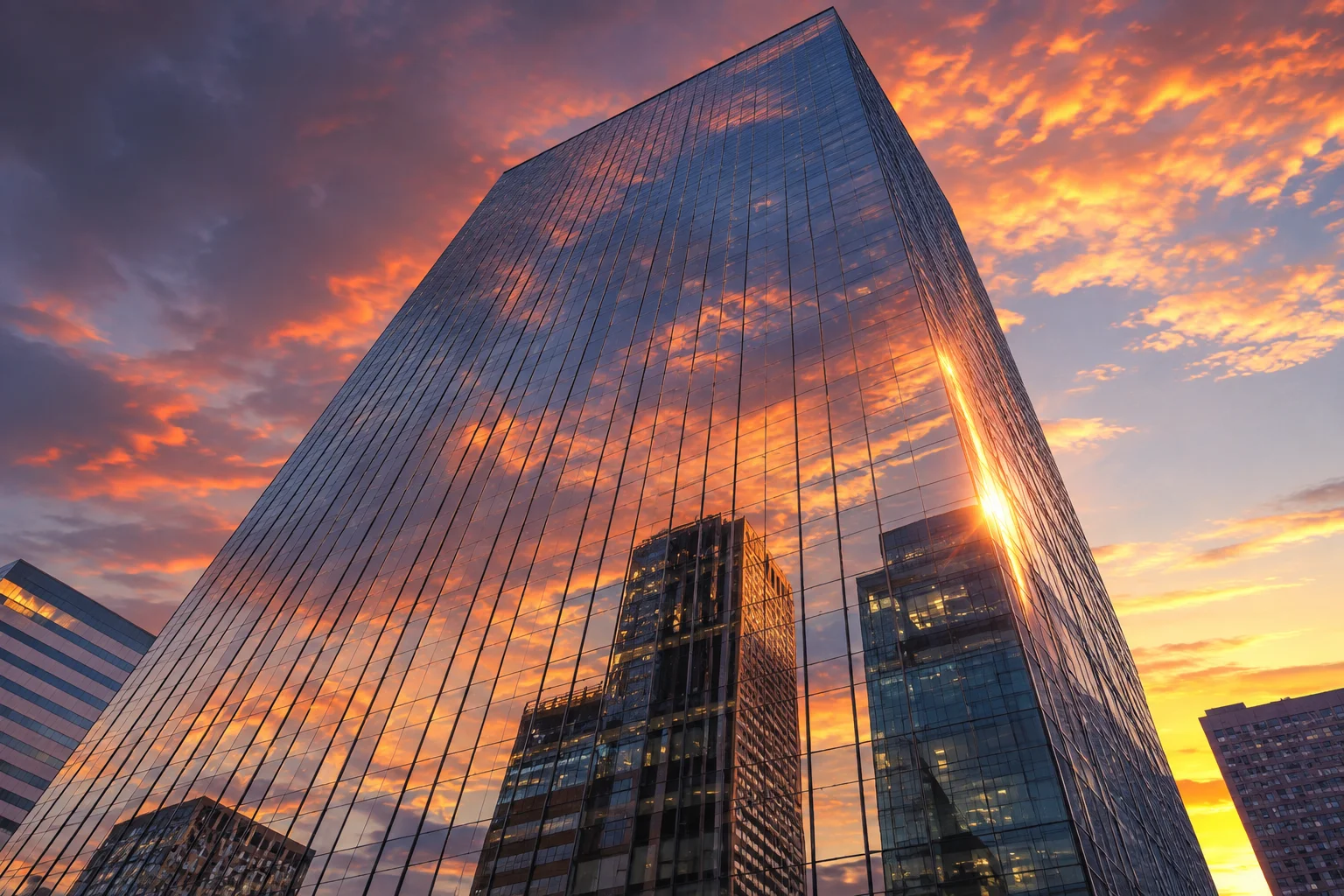 Mirror Sky Glass Skyscraper Architecture Wallpaper