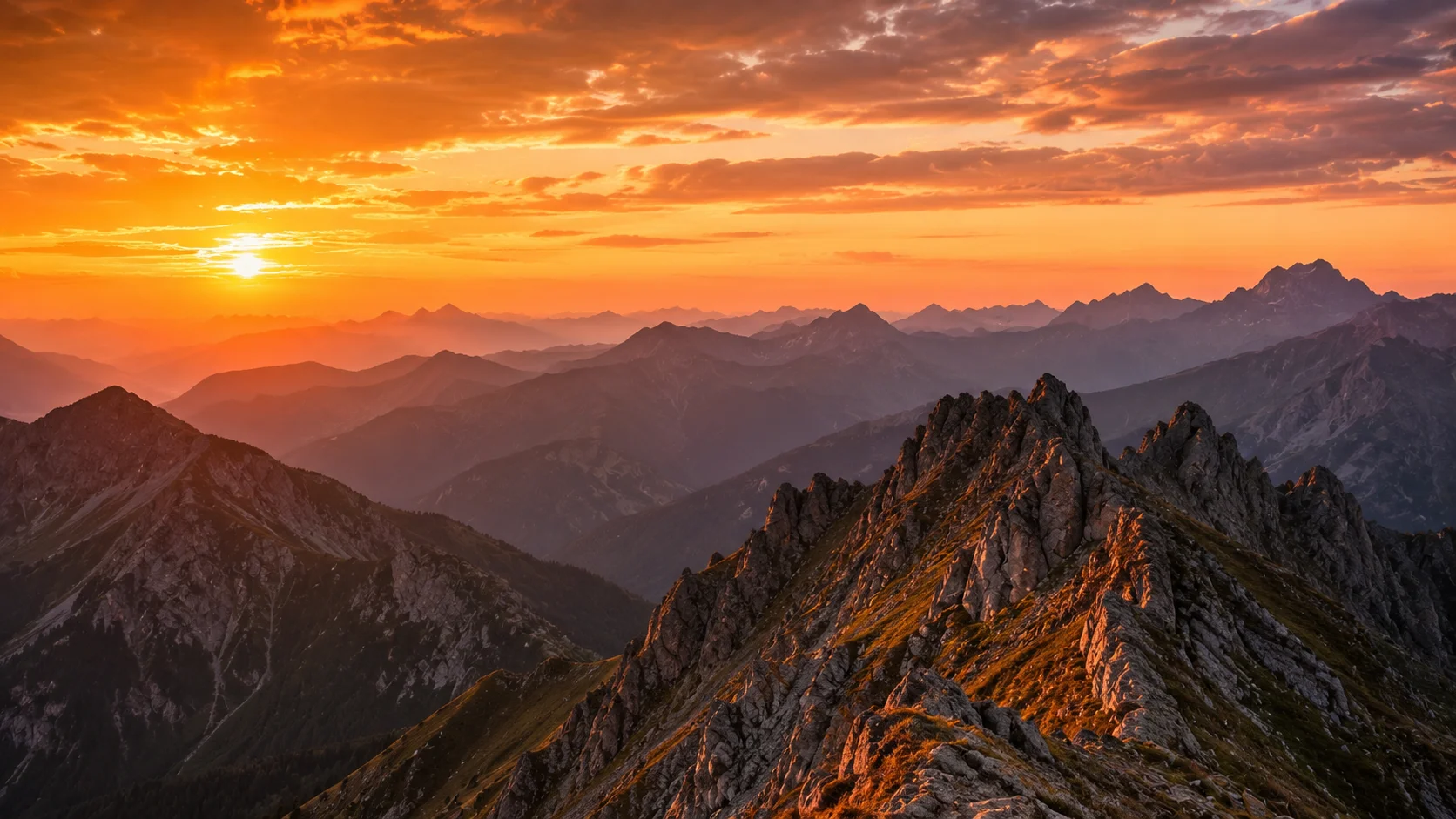 Mountain Sunset Desktop wallpaper full preview