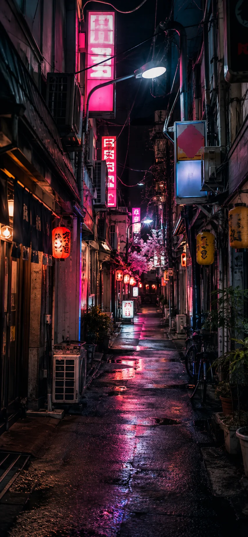 Neon Tokyo Alley wallpaper full preview