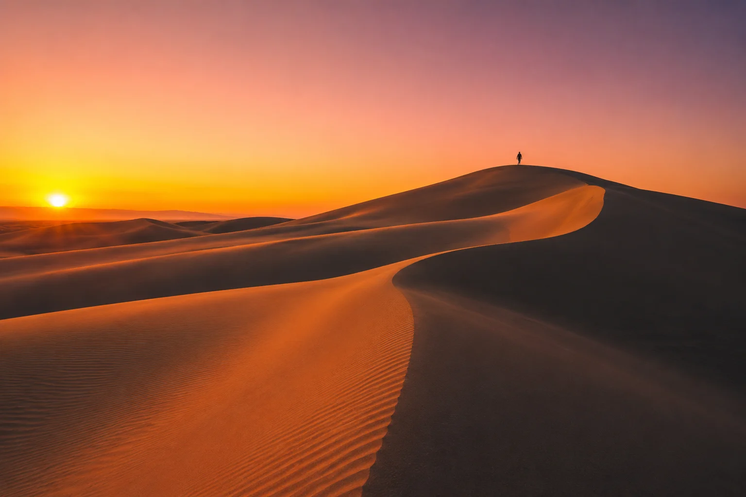 Sand Dunes at Sunset