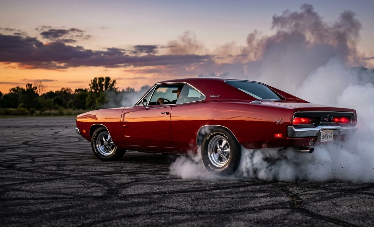 Smoke Show Muscle Car Burnout Wallpaper