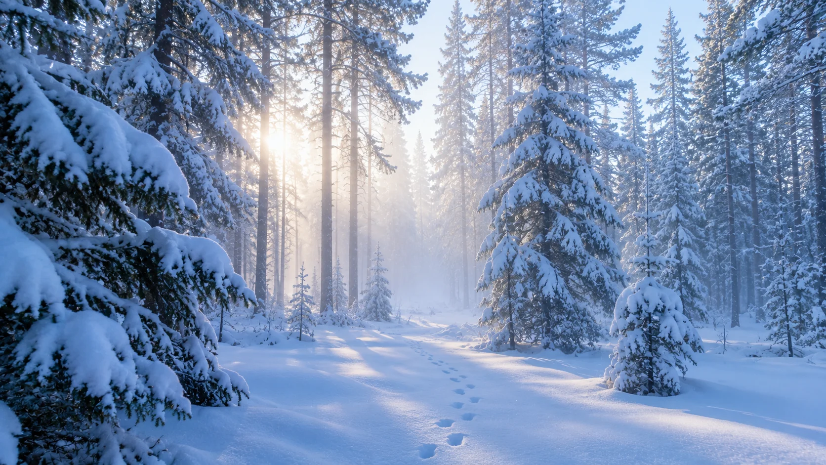 Snowy Pine Forest Wallpaper wallpaper full preview