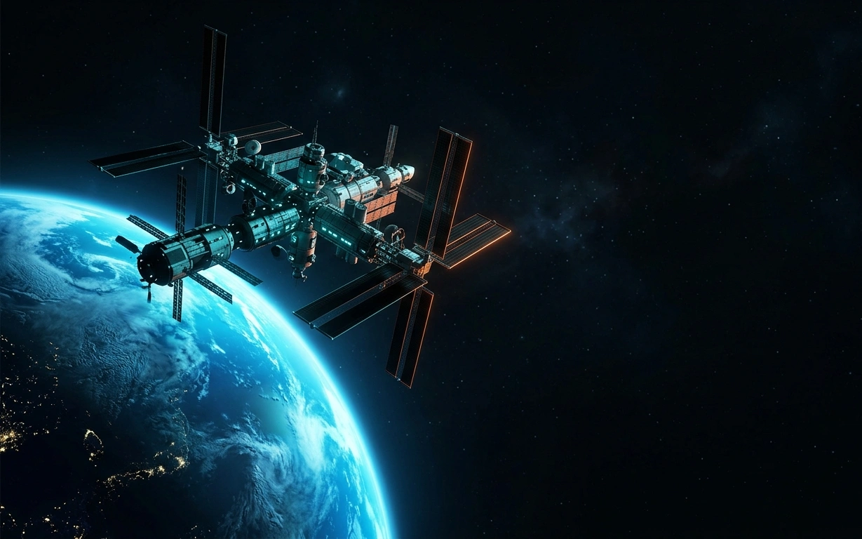 Space Orbital — 4K Sci-Fi Wallpaper