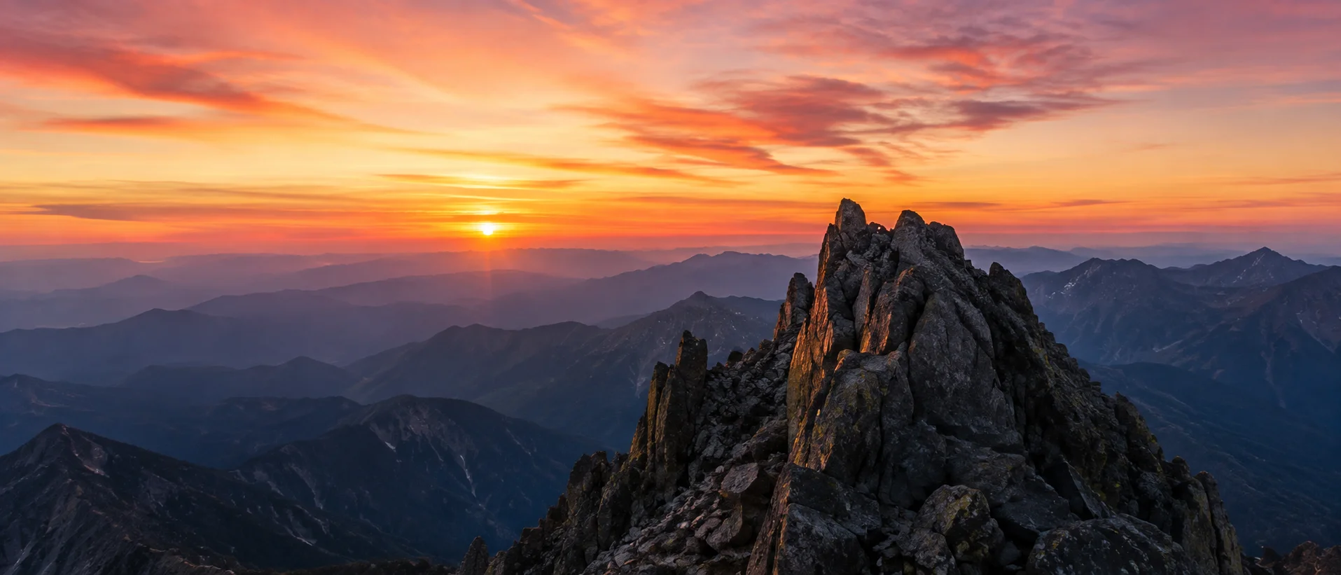 Sunset Mountain Peak wallpaper full preview