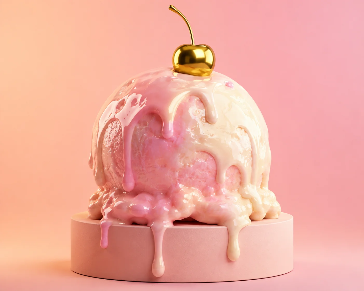 Sweet Melt 3D Ice Cream Wallpaper wallpaper full preview
