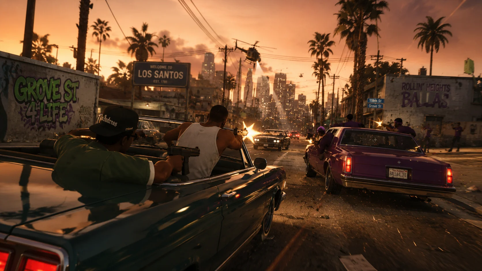 Urban Drive-By Action – Street Battle wallpaper full preview